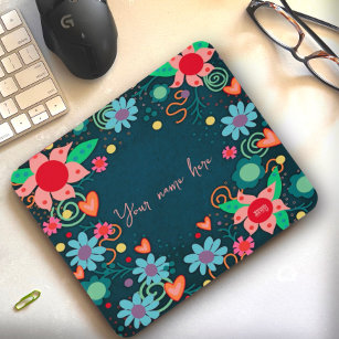 Hübsche florale Personalisierte Inspirivity Mousep Mousepad