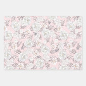 Hübsche florale Pfingstrosen und Blätter rosa Gesc (Vorderseite)
