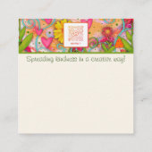 Hübsche florale religiöse Preisgütekarte Quadratische Visitenkarte (Rückseite)