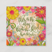 Hübsche florale religiöse Preisgütekarte Quadratische Visitenkarte (Vorderseite)