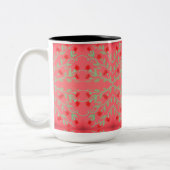 Hübsche florale Tasse in Rot und Rosa (Links)