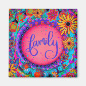 Hübsche florale Trendrosa Inspirivity Niedlich Magnet (Vorne)