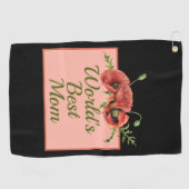 Hübsche Florale Weltbeste Mutter  Golfhandtuch (Horizontal)