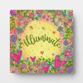 Hübsche florale Whimsiksche Inspiration erhellen Fotoplatte (Vorderseite)