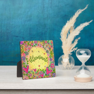 Hübsche florale Whimsiksche Inspiration erhellen Fotoplatte