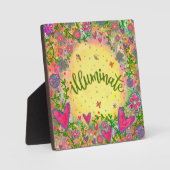 Hübsche florale Whimsiksche Inspiration erhellen Fotoplatte (Vorderseite)