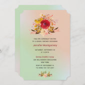 Hübsche florale Wildblumen Brautparty laden Einladung (Vorne/Hinten)