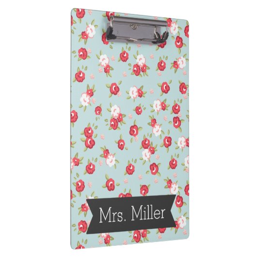 Hübsche florale Zwischenablage - Persönlich gestal Klemmbrett (Rechts)