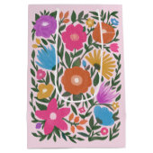 Hübsche floralfarbene Eizellbezeichnung Mittlere Geschenktüte (Rückseite)