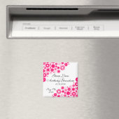 Hübsche Florals lebhaftes Rosa speichern das Zeitm Magnet (In Situ (Geschirrspüler))