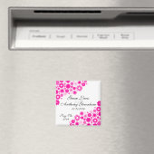 Hübsche Florals Magenta Save The Date Magnet (In Situ (Geschirrspüler))