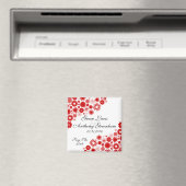 Hübsche Florals Red Save the Date Magnet (In Situ (Geschirrspüler))