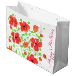 Hübsche Flower Happy Geburtstagsgeschenktasche Große Geschenktüte