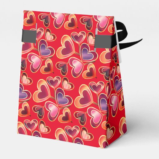 Hübsche Foil Textured Stack Double Heart Lollipops Geschenkschachtel (Rückseite)