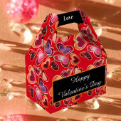 Hübsche Foil Textured Stack Double Heart Lollipops Geschenkschachtel