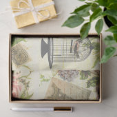 Hübsche französische Vintage Seidenpapier (Geschenk)
