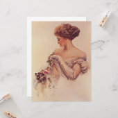 Hübsche Frau, die ein Kitten hält Karte (Vorderseite/Rückseite Beispiel)