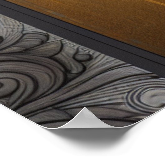 Hübsche Frau in Gold Ethereal Poster (Ecke)