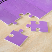 Hübsche Frau in Purple-Sonnenbrille und Roter Lips Puzzle (Seite)