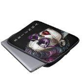 Hübsche Frau in Sonnenbrille und Lila Lipstick Laptopschutzhülle (Vorne Knopf)