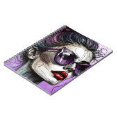 Hübsche Frau in Sonnenbrille und Red Lipstick Notizblock (Linke Seite)