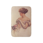 Hübsche Frau mit einem Kitten (von Harrison Fisher Badematte (Vorderseite Vertikal)