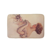 Hübsche Frau mit einem Kitten (von Harrison Fisher Badematte (Vorderseite)