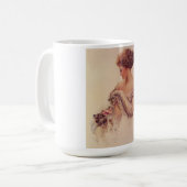 Hübsche Frau mit einem Kitten (von Harrison Fisher Kaffeetasse (Vorderseite Links)