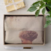 Hübsche Frau mit einem Kitten (von Harrison Fisher Seidenpapier (Geschenk)