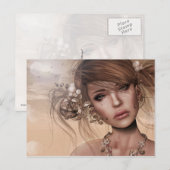 Hübsche Frau mit Piercings Postkarte (Vorne/Hinten)