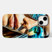 Hübsche Frau mit Reflektion der Sonnenbrille Case-Mate iPhone Hülle (Rückseite (Horizontal))