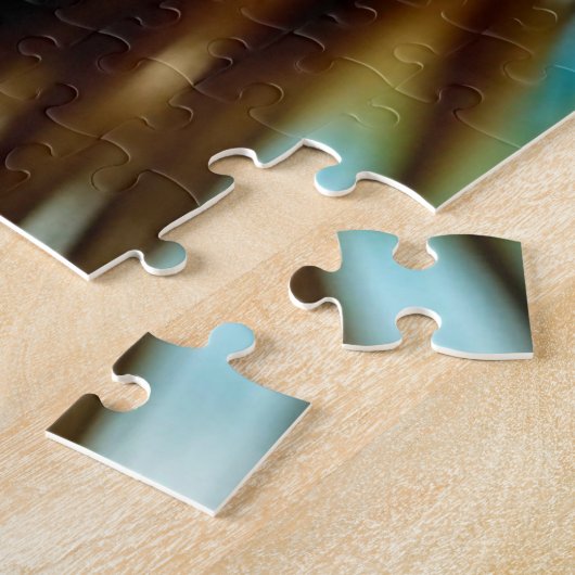 Hübsche Frau mit Reflektion der Sonnenbrille Puzzle (Seite)