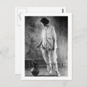 Hübsche Frau, Outfit der 20er Jahre Postkarte (Vorne/Hinten)
