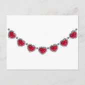 Hübsche Frau Ruby Necklace Postkarte (Vorderseite)