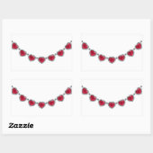 Hübsche Frau Ruby Necklace Rechteckiger Aufkleber (Blatt)