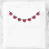 Hübsche Frau Ruby Necklace Rechteckiger Aufkleber (Tasche)