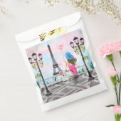 Hübsche Frau und Rosa Herzballon - I Liebe Paris Geschenktütchen (Versiegelt)