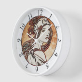 Hübsche Frauen Alphonse Mucha Uhr (Winkel)