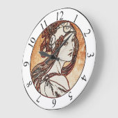Hübsche Frauen Alphonse Mucha Uhr (Winkel)