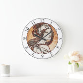 Hübsche Frauen Alphonse Mucha Uhr (Zuhause)