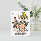 Hübsche Frauen am Strand, Spaß, Vintag Postkarte (Stehend Vorderseite)