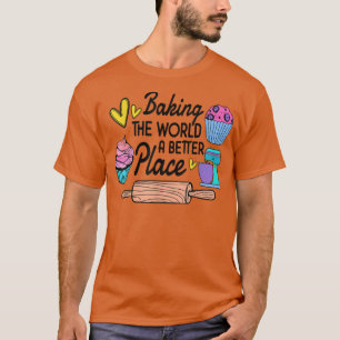 Hübsche Frauen backen Bäckerchen Hobby-Kuchen cecu T-Shirt