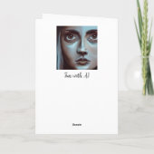 Hübsche Frauengesicht | AI Generated Art Karte (Rückseite)