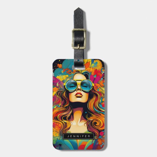 Hübsche Frauentags Gepäckanhänger (Vorderseite vertikal)