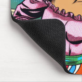 Hübsche Frauentänzerin Salsa Pop Art Mousepad (Ecke)