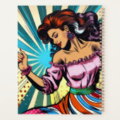 Hübsche Frauentänzerin Salsa Pop Art Planer (Rückseite)