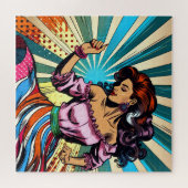 Hübsche Frauentänzerin Salsa Pop Art Puzzle (Horizontal)