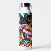 Hübsche Frauentänzerin Salsa Pop Art Trinkflasche (Vorne)