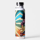 Hübsche Frauentänzerin Salsa Pop Art Trinkflasche (Rechts)