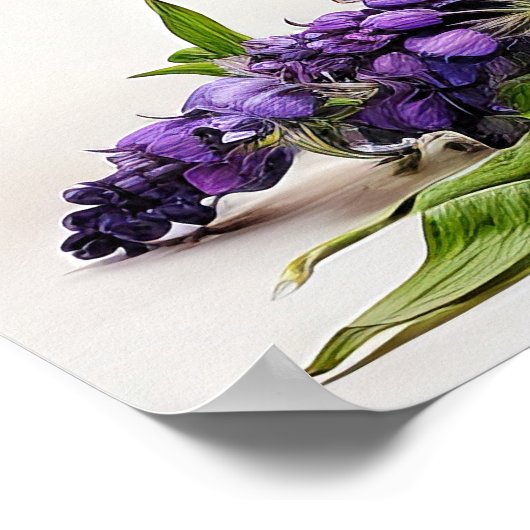 Hübsche Freshly Potly Lilac-Blume Poster (Ecke)